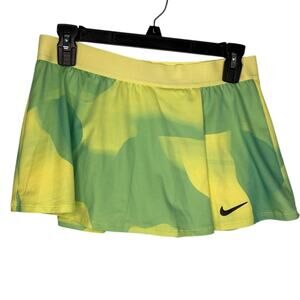 Nike Dri-Fit Tennis Skort Skirt Size Large Yellow Green Athleisure Active